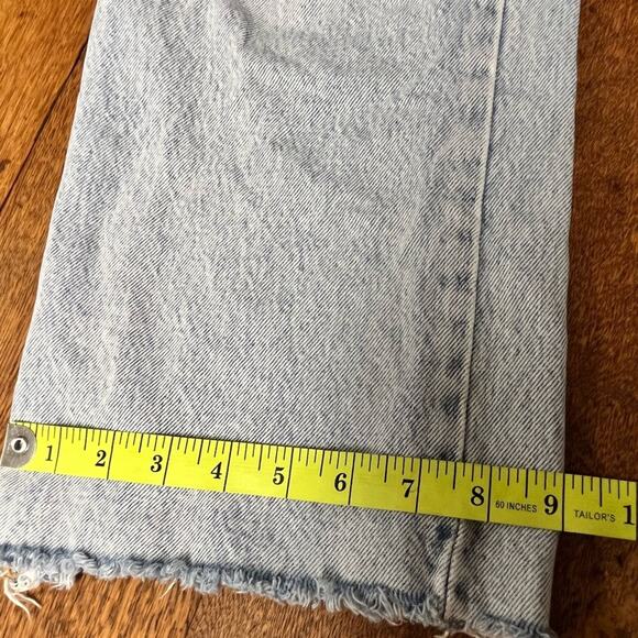 Garage Blue 90’s Straight Leg Jeans with Distressed Detailing - Picture 11 of 13